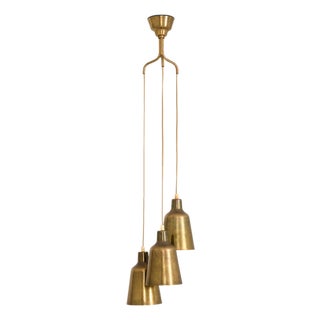 Ceiling Lamp in Brass attributed to Hans Bergström, 1940s For Sale