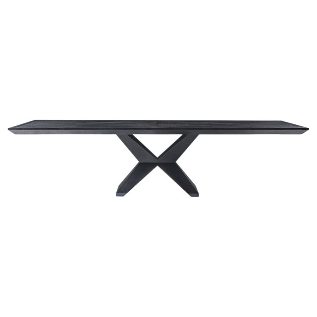 Wood Modern Greg Sheres Style Wenge Oak Extension Dining Table For Sale - Image 7 of 7