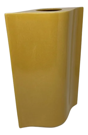 Vintage Amber Yellow Mikasa La Ronde Moselle Vase