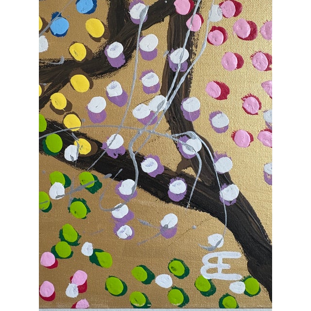 Abstract Oil Painting - Porch View on Gold by Barry Elisofon For Sale - Image 3 of 8