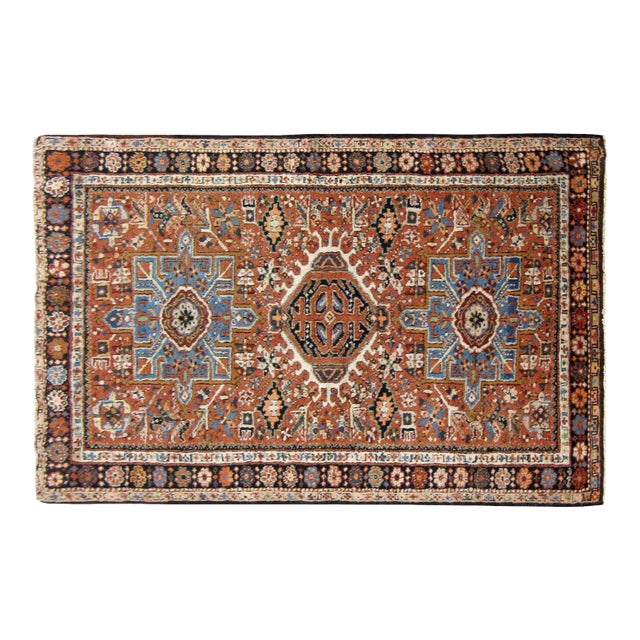 1920s Antique Persian Heriz Karaja Rug For Sale