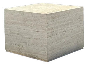 Vintage Boho Travertine Cube Side Table