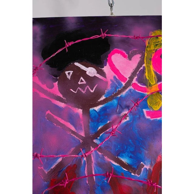 Bomberbax, Impossible Love, 2021, Mixed Media on Canvas For Sale - Image 6 of 11