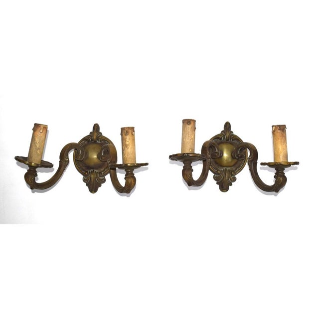 Bronze Wall Lamps, 1890s, Set of 2 For Sale - Image 10 of 10
