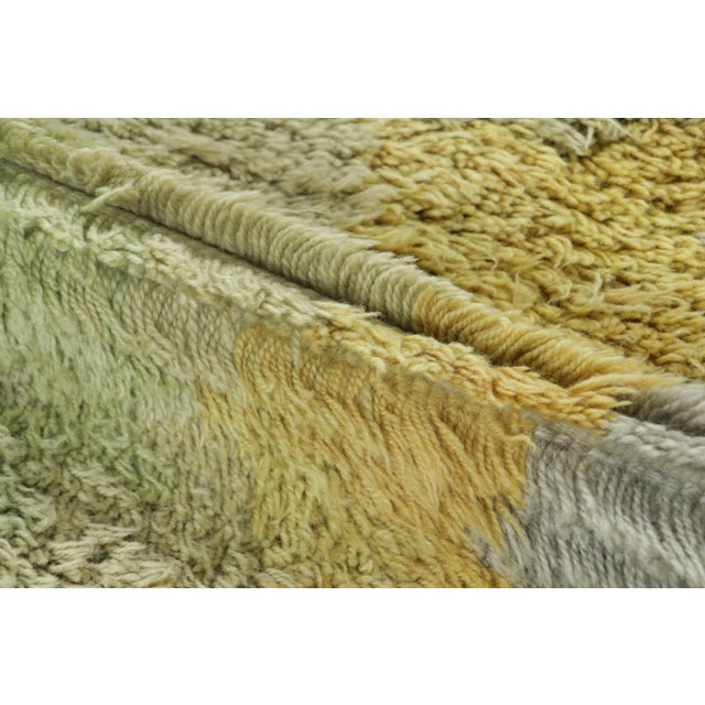 Vintage Swedish Rya Rug With Gray and Yellow Gradient Patterm - Rug & Kilim For Sale In New York - Image 6 of 8