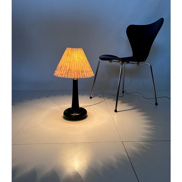 Beige Danish Glass Fleur Table Lamp by Michael Bang for Holmegaard, 1960s For Sale - Image 8 of 18
