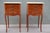 French Antique Pair of French Louis XV Style Inlaid Side Tables or Nightstands. For Sale - Image 3 of 13
