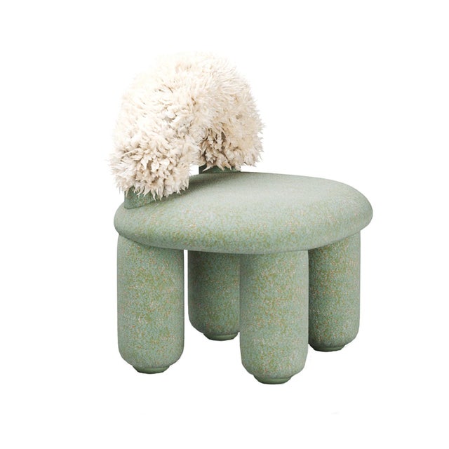 Contemporary Chair Arcy Crop in Green by Alter Ego Studio For Sale - Image 3 of 5
