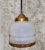 1960s White & Gold Murano Glass Ceiling Lamp, 1960s For Sale - Image 5 of 7