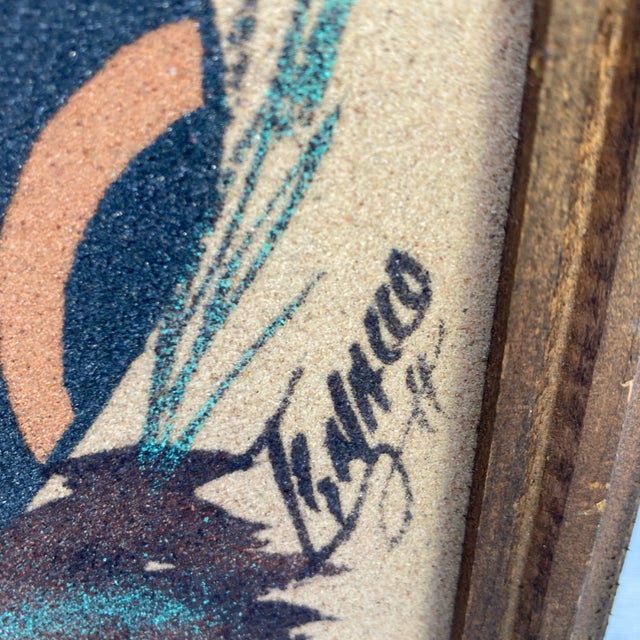 Native American Style Still Life Sand Art, Framed For Sale - Image 11 of 11