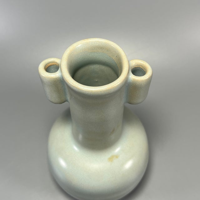 Chinese Antique Chinese Celadon Arrow Vase With Tubular Ears For Sale - Image 3 of 6
