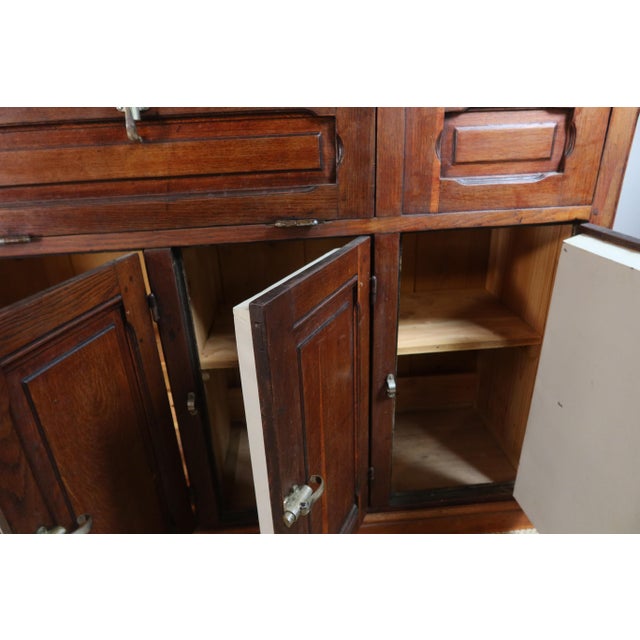 Large Oak Bar and Cabinet, 1890s, Set of 2 For Sale - Image 9 of 15