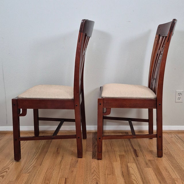 Brown Late 20th Century Blacker House Mahogany Side Chairs in the Style of Greene and Greene Arts & Crafts, a Pair For Sale - Image 8 of 18