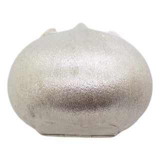 Vintage Italian Handmade Genuine Silver Chestnut Shaped Pill Snuff Trinket Box For Sale