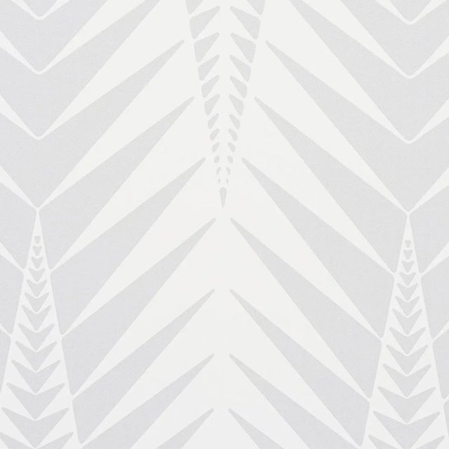 Abstract Sample - Schumacher x Neisha Crosland Zebra Wallpaper in Dove Grey For Sale - Image 3 of 5