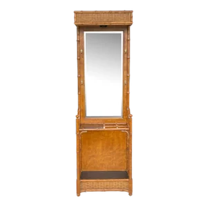 Lighted Faux Bamboo Entry Hall Furniture From 70's