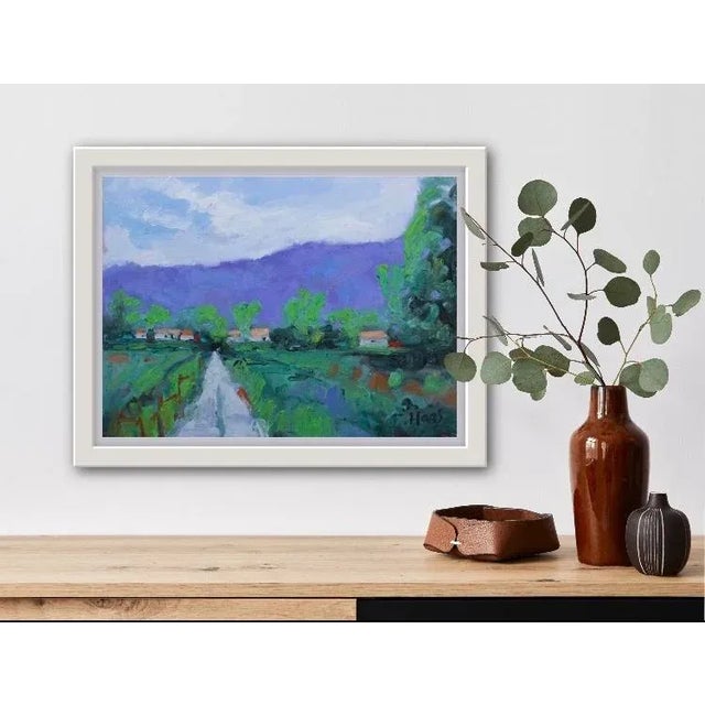 Modern Impressionist Oil Painting Landscape For Sale - Image 4 of 12