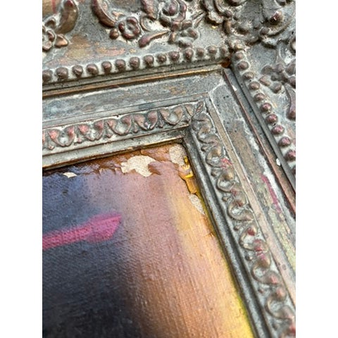 Antique Dog Playing Piano Oil Painting For Sale - Image 10 of 13