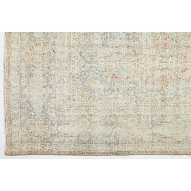 Blue Antique Persian Tabriz Wool Rug With Allover Design From the 1900s For Sale - Image 10 of 11