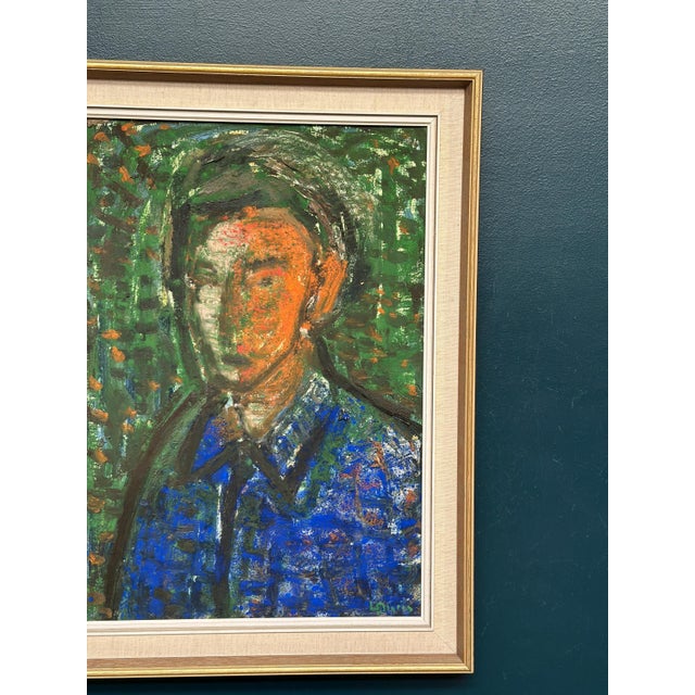 Modern Leonard Digris, Portrait, 1960s, Oil Painting on Panel, Framed For Sale - Image 3 of 18