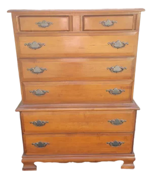 Vintage Cherry Chest of Drawers With Maple-Toned Finish, 36″ Wide