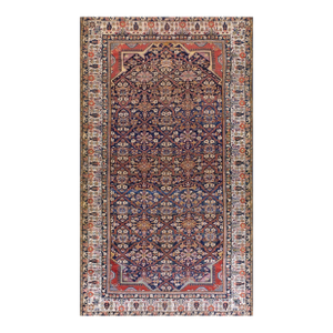 Excellent Blue and Ivory Color With Medallion Design Antique N W Persian Joshaqan Rug