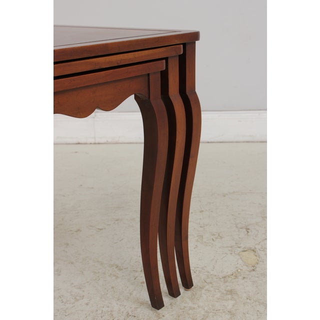 Henredon Cherry French Style Nesting Tables For Sale - Image 15 of 16