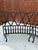 Metal Late 20th Century Woodard Chantilly Rose Wrought Iron Outdoor Sectional Sofa with Cushions, Attributed, 2 Pieces For Sale - Image 7 of 9