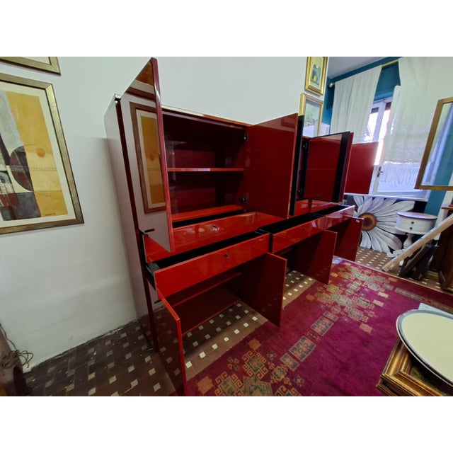 Italian Sideboard in Glossy Chinese Red Lacquer by Cappellini, 1990 For Sale - Image 15 of 18