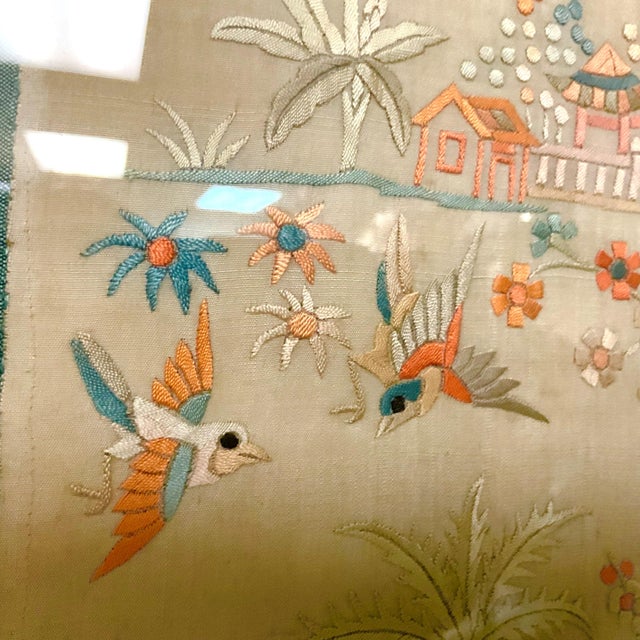 Antique Japanese Embroidered Silk Panels-Opposites For Sale - Image 4 of 18