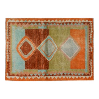 Vintage Gabbeh Wool Professional Hand Knotted Rug, 2'8x3'9 For Sale