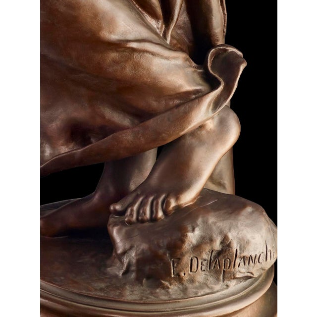 E. Delaplanche, Allegory of Music, 1800s, Bronze For Sale - Image 11 of 15