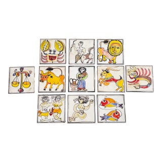 C.1960s Giovanni DeSimone Italian Tiles, After Picasso, Set - 11 For Sale