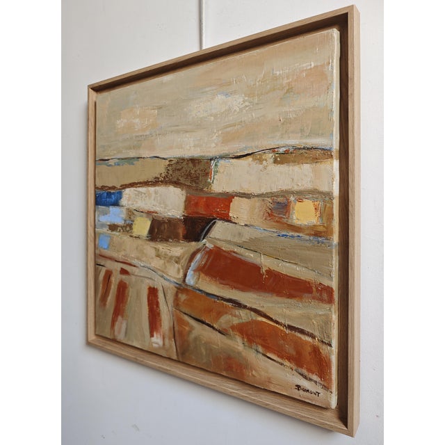 Contemporary Terres D'eclaircie, Abstract Landscape, Contemporary, Framed by Sophie Dumont For Sale - Image 3 of 9