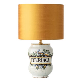 Antique Italian Apothecary Jar Table Lamp, 1870s For Sale