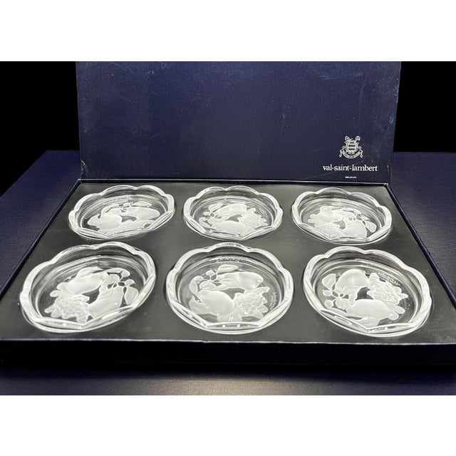 Crystal Coasters from Val Saint Lambert, Set of 9 For Sale - Image 13 of 13