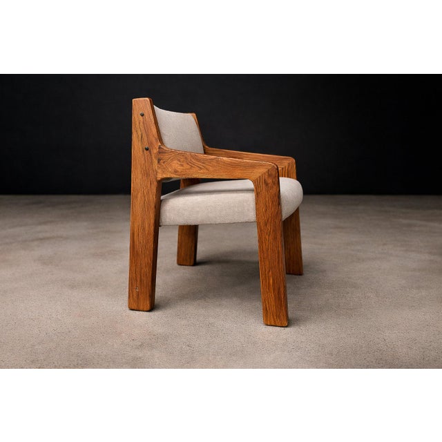 1970s Brazilian Modern Armchair in Caviuna wood & Wool, Jorge Zalszupin, 1960s - 608A For Sale - Image 5 of 16