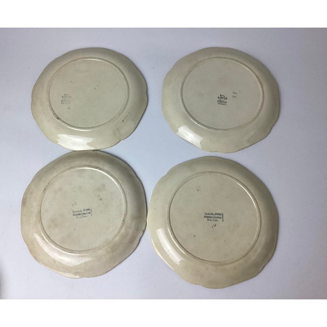 French Country 19th Century Bunny Rabbit Choisy-Le-Roi Majolica Plates, France- Set of 4 For Sale - Image 3 of 8
