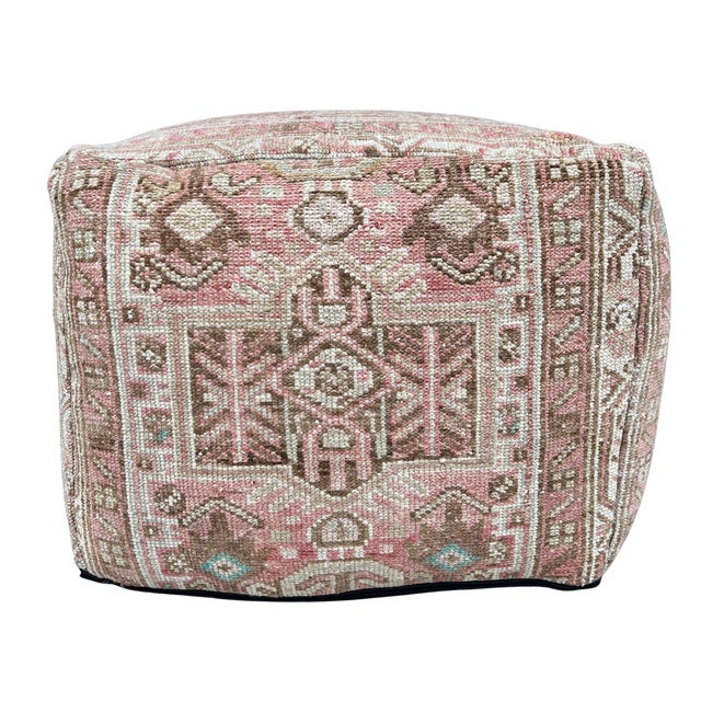 Lee Industries Lee Industries Vintage Turkish Rug Ottoman For Sale - Image 4 of 7