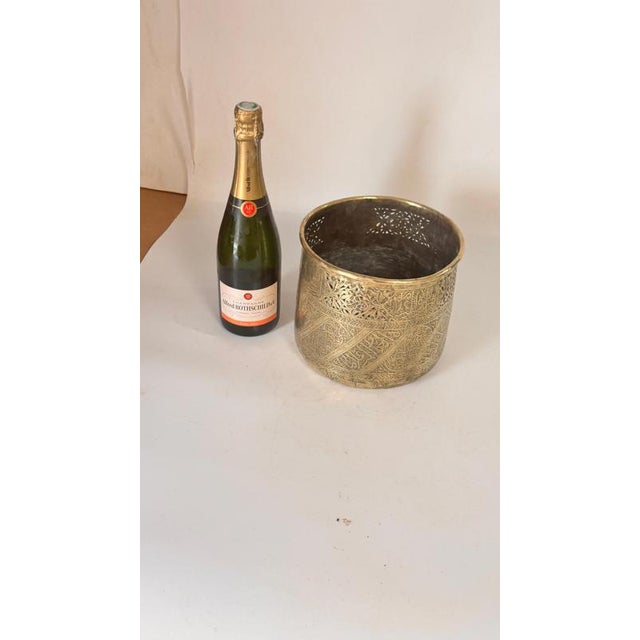 19th-Century African Brass Plant Stand / Vide-Poche — Pierced Botanical Decor : This is a beautiful 19th-century African...