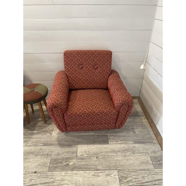 Vintage Mad Man Armchairs and Ottoman from Tatra Nafromtok, 1965, Set of 3 For Sale - Image 4 of 11