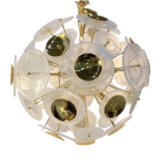 Venied-White Alabastro Sputnik Chandelier by Simoeng For Sale