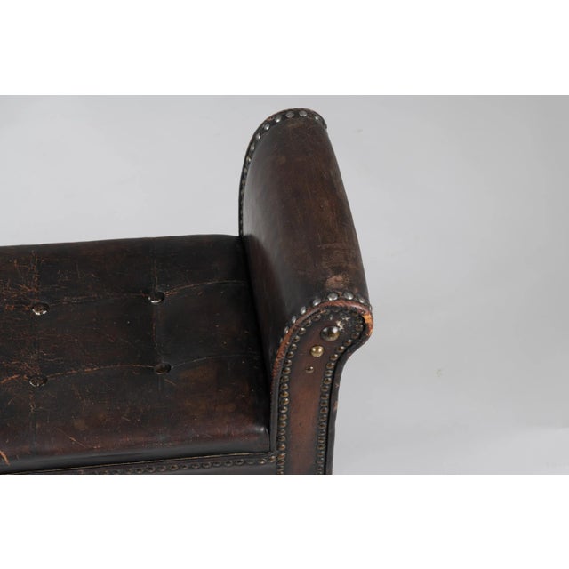 Art Deco Leather Stool by Otto Schulz for Boet For Sale - Image 9 of 10
