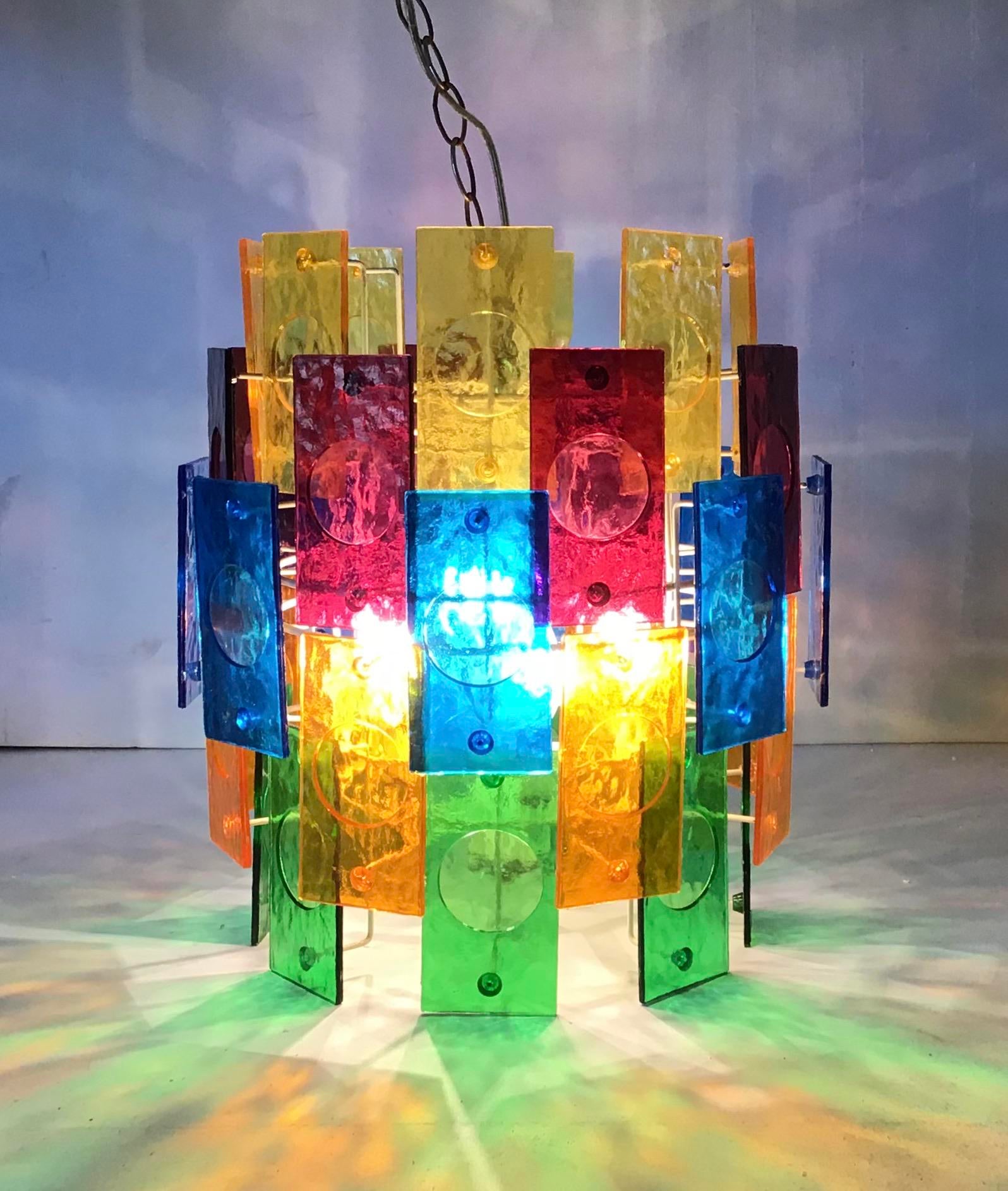 mid century lucite chandelier