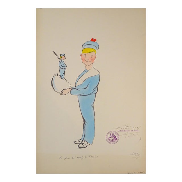 Leka, The Most Easter Egg, Original Drawing, 1910s For Sale