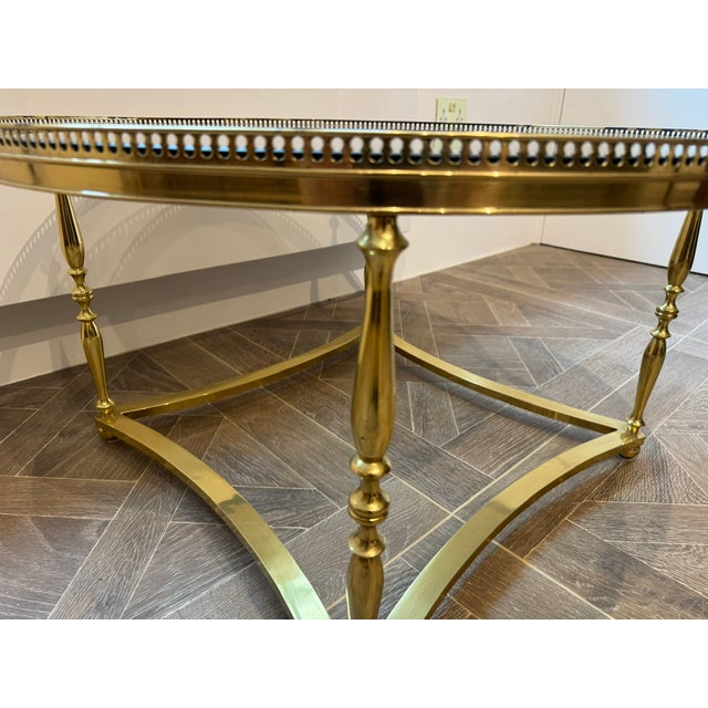 Parisian High Quality Brass Coffee Table, 1925 For Sale - Image 6 of 11