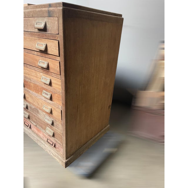Filing Cabinet in Hardwood & Beach, 1960s For Sale - Image 6 of 7
