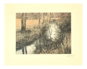 Stream, Original Etching, 1930s