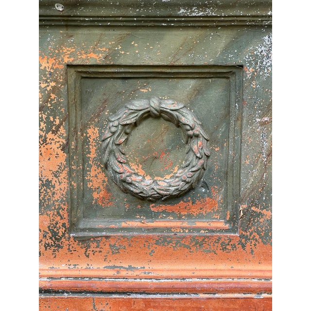 19th Century Continental Artisan Crafted Terracotta Garden Plinth, Urn Pedestal For Sale - Image 9 of 15