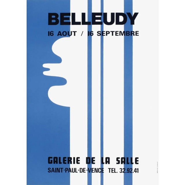 Claude BELLEUDY GALERIE DE LA SALLE 1975 original poster on matt poster paper unsigned and not numbered printed by :...